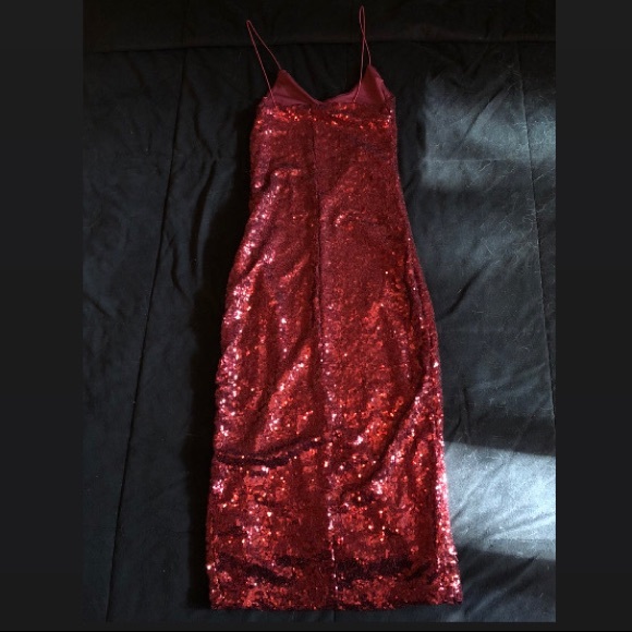 NWOT Sequin Slit Mini Dress - Picture 2 of 3